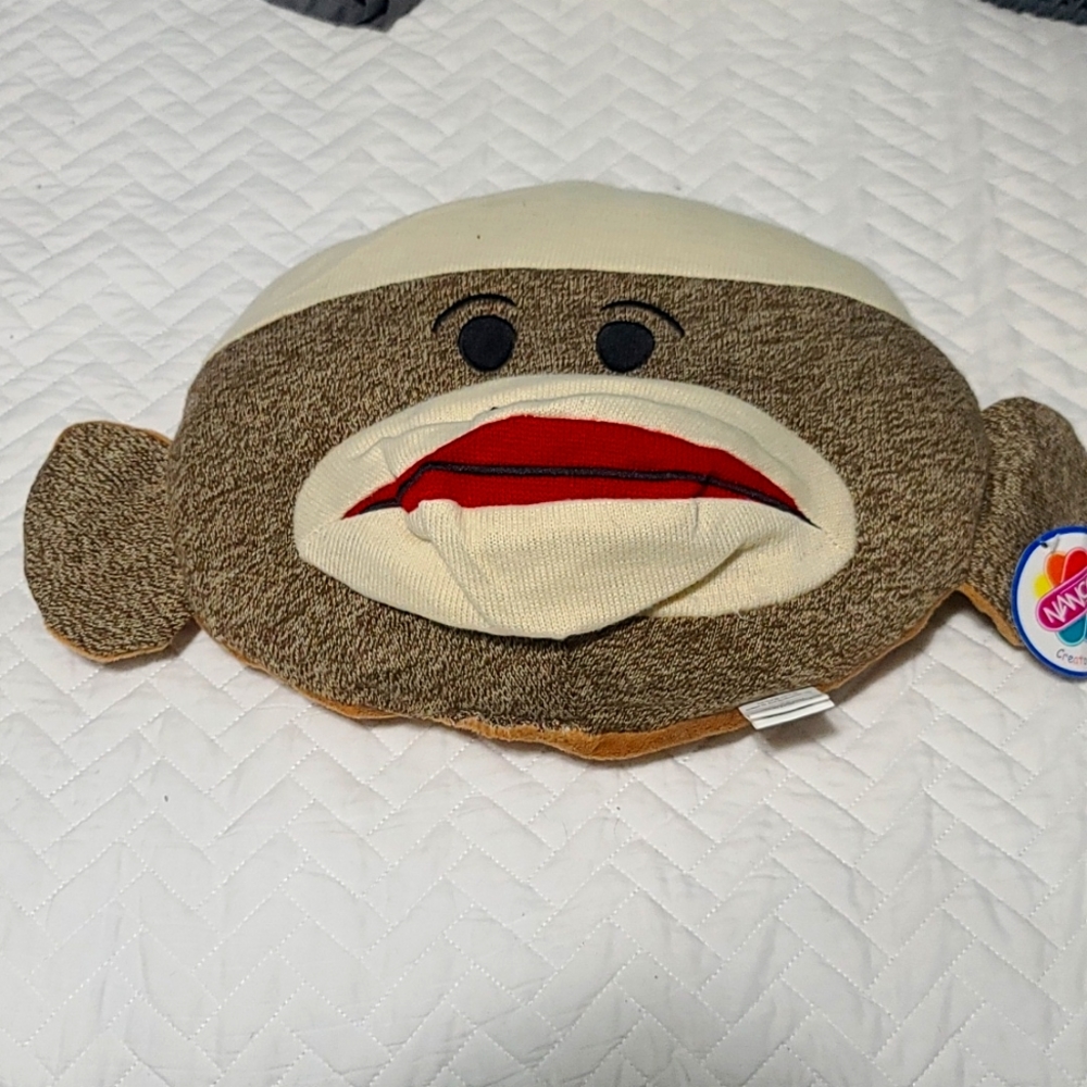 Pluse size sock monkey face